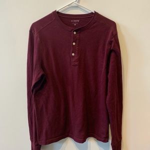 J. Crew Long Sleeve Slub Cotton Henley